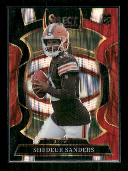 Shedeur Sanders - 2025 Select Football - Black & Red Shock - Rookie