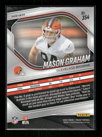 Mason Graham - 2025 Prizm Football - White Disco - Rookie