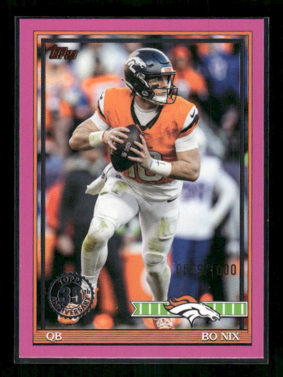 Bo Nix - 2026 Flagship Football - Pink 1991 Topps /1000