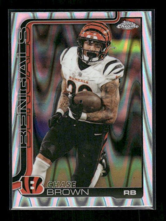 Chase Brown - 2025 Topps Chrome Football - Raywave Refractor