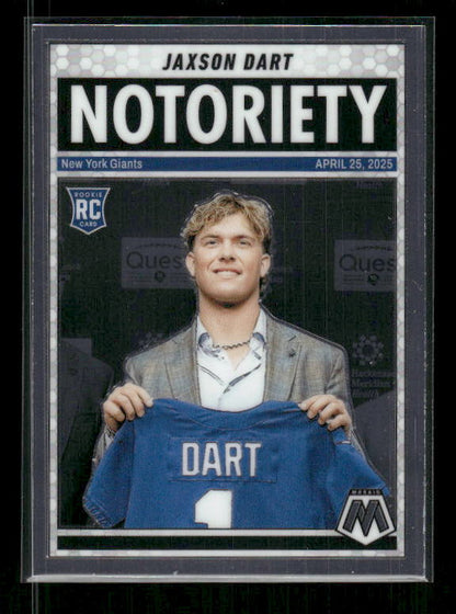 Jaxson Dart - 2025 Mosaic Football - Notoriety - Rookie