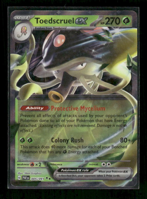 Toedscruel ex 2024 Scarlet & Violet: Paldean Fates #5/91 Double Rare
