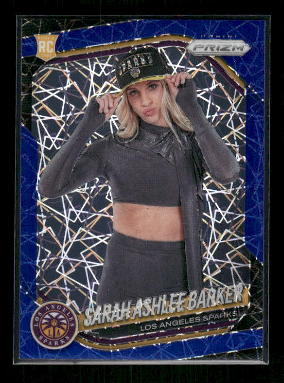 Sarah Ashlee Barker - 2025 Prizm WNBA - Blue Velocity - Rookie Variation