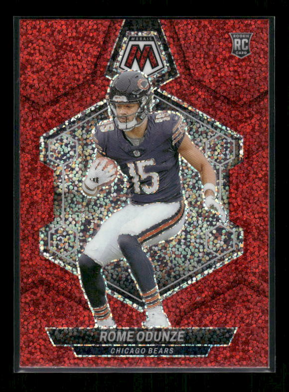 Rome Odunze - 2024 Mosaic Football - Red Sparkle SP - Rookie