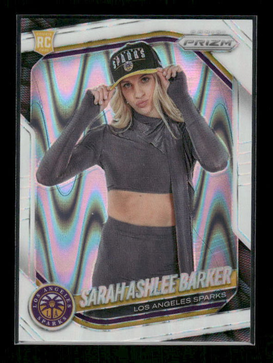 Sarah Ashlee Barker - 2025 Prizm WNBA - White Seismic - Rookie Variation