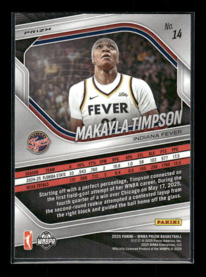Makayla Timpson - 2025 Prizm WNBA - Blue Velocity - Rookie