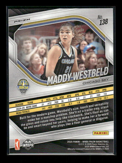 Maddy Westbeld - 2025 Prizm WNBA - Orange Ice - Rookie