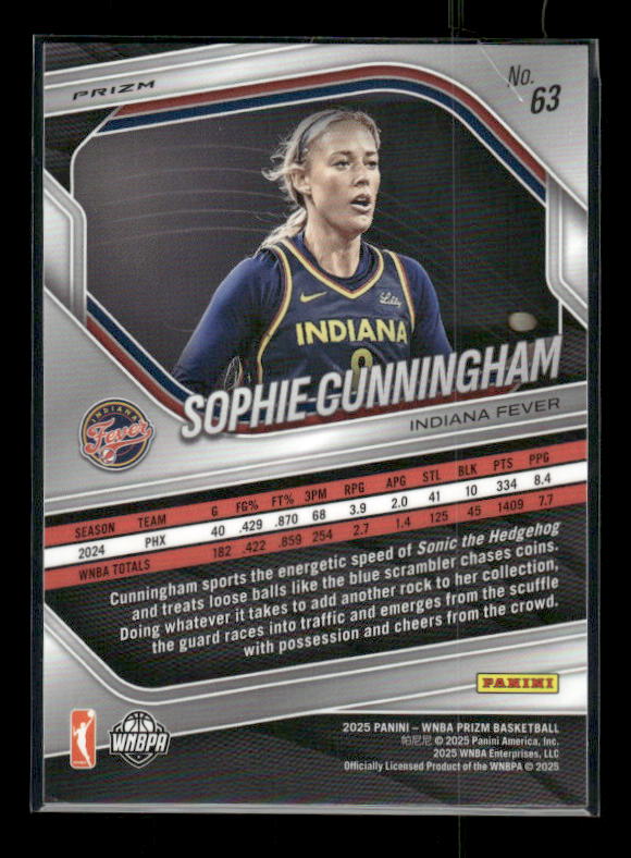 Sophie Cunningham - 2025 Prizm WNBA - White Seismic