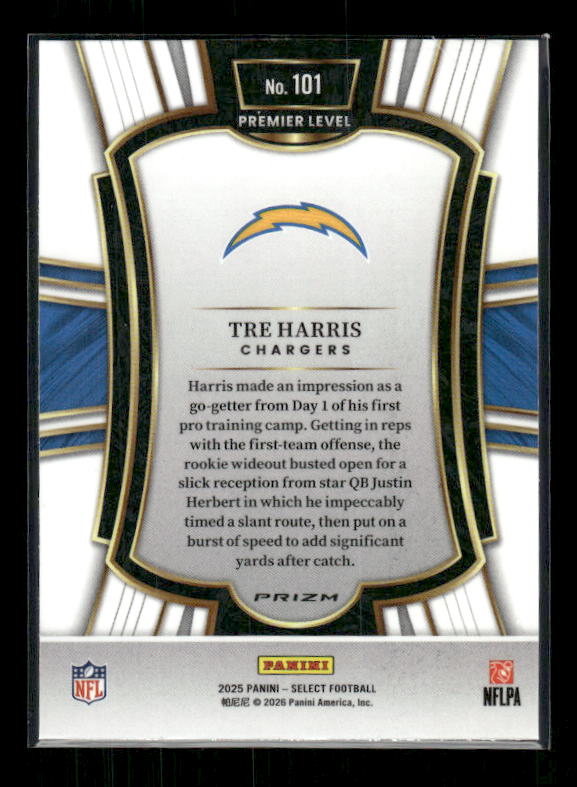 Tre Harris - 2025 Select Football - Premier Silver Prizm - Rookie