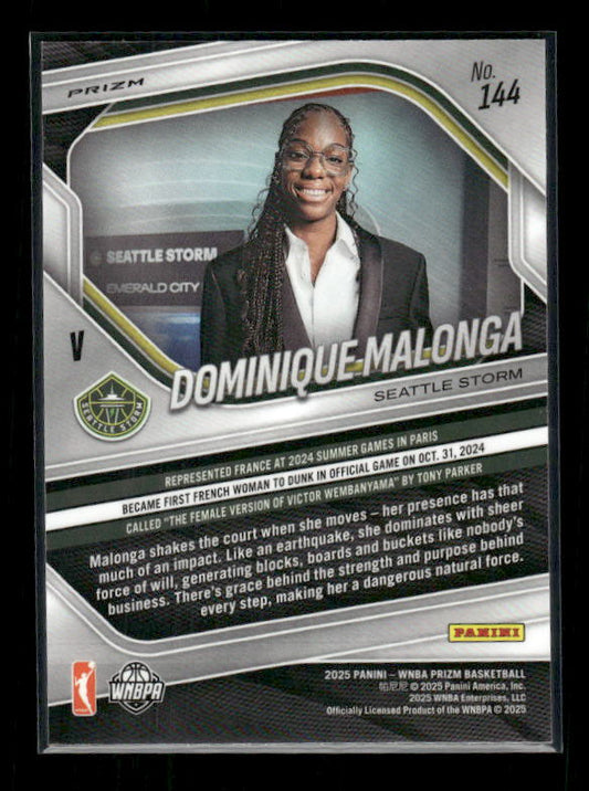 Dominque Malonga - 2025 Prizm WNBA - WNBA Logo Prizm - Rookie Variation