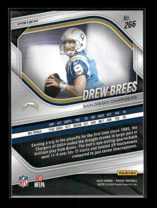 Drew Brees - 2025 Prizm Football - Silver Prizm