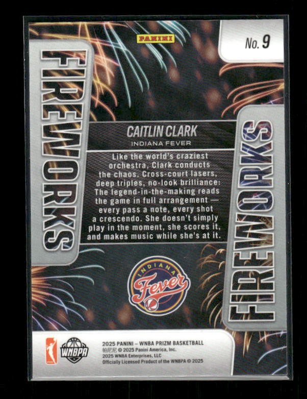 Caitlin Clark - 2025 Prizm WNBA - Fireworks
