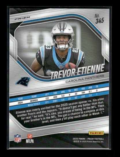 Trevor Etienne - 2025 Prizm Football - White Disco - Rookie