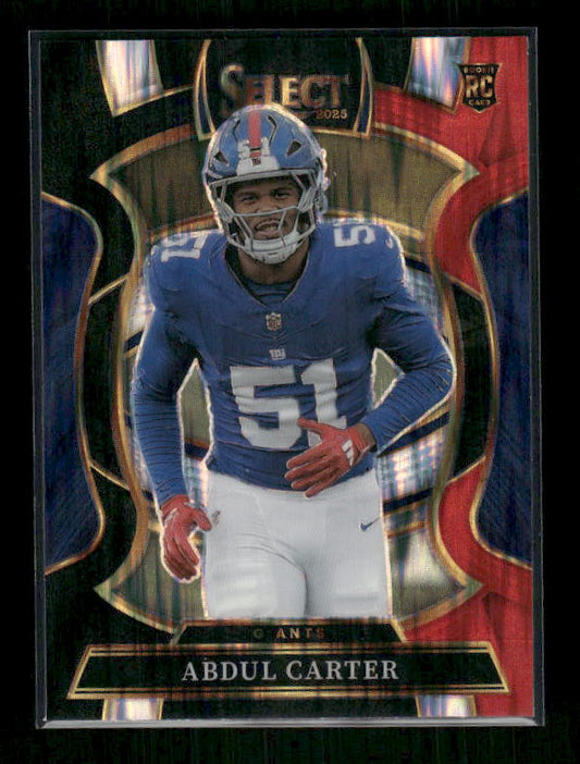 Abdul Carter - 2025 Select Football - Black & Red Shock - Rookie
