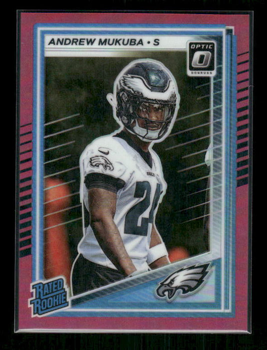 Andrew Mukuba - 2025 Optic Football - Pink Prizm - Rated Rookie