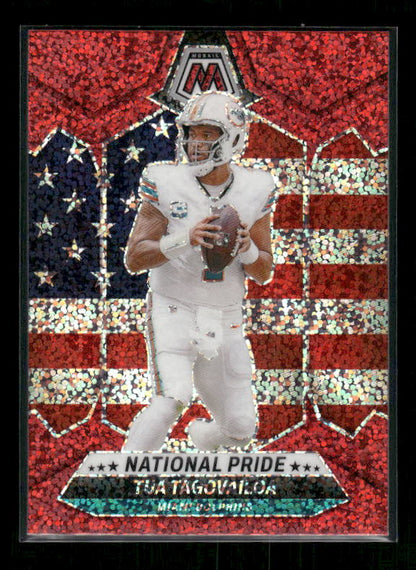 Tua Tagovailoa - 2024 Mosaic Football - Red Sparkle National Pride SP