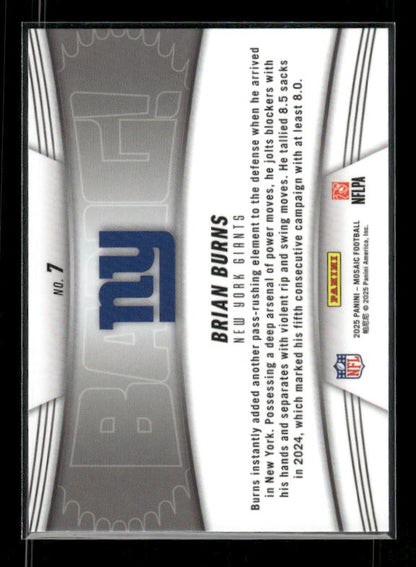 Brian Burns - 2025 Mosaic Football - Mosaic Bang!