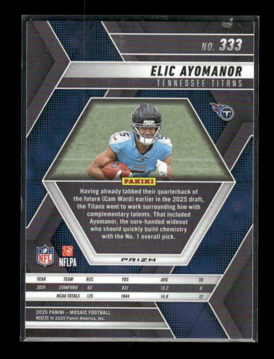 Elic Ayomanor - 2025 Mosaic Football - Red White Stripe - Rookie