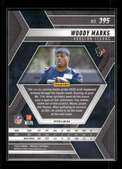 Woody Marks - 2025 Mosaic Football - Green Mosaic - Rookie