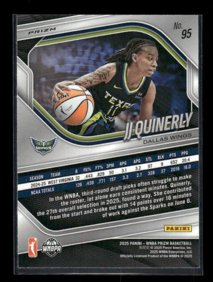 JJ Quinerly - 2025 Prizm WNBA - White Seismic - Rookie