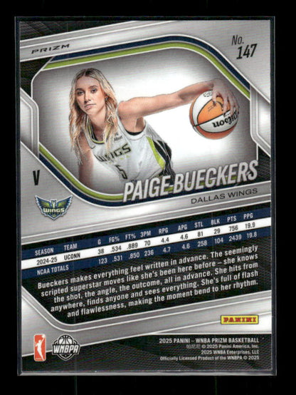 Paige Bueckers - 2025 Prizm WNBA - Silver Prizm - Rookie Variation