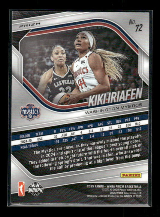 Kiki Iriafen - 2025 Prizm WNBA - Blue Velocity - Rookie