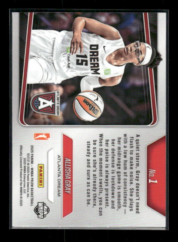 Allisha Gray - 2025 Prizm WNBA - Top Tier
