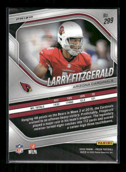 Larry Fitzgerald - 2025 Prizm Football - White Disco