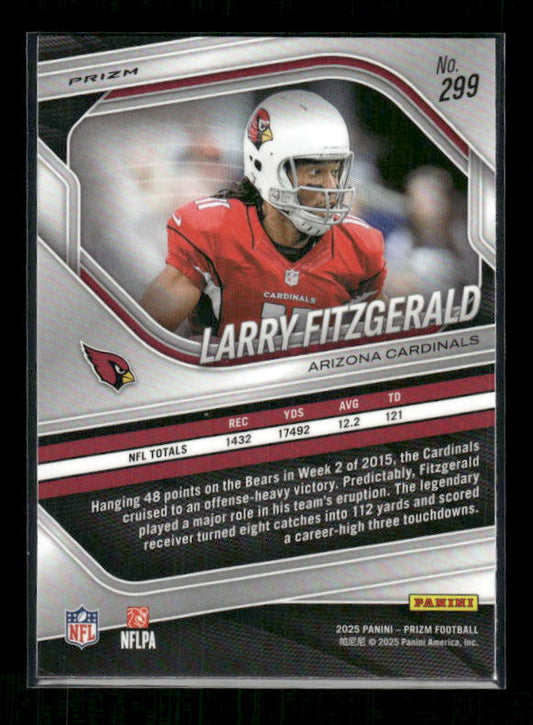 Larry Fitzgerald - 2025 Prizm Football - White Disco