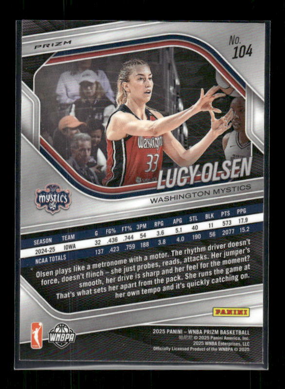 Lucy Olsen - 2025 Prizm WNBA - Green Prizm - Rookie