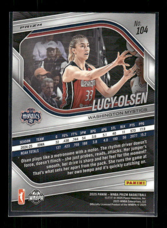 Lucy Olsen - 2025 Prizm WNBA - Green Prizm - Rookie