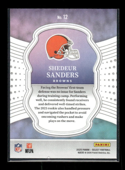 Shedeur Sanders - 2025 Select Football - Select Certified - Rookie