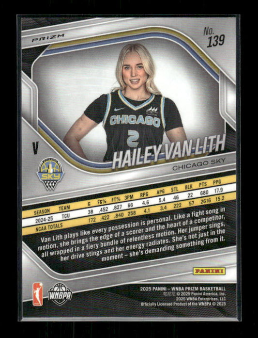 Hailey Van Lith - 2025 Prizm WNBA - Silver Prizm - Rookie Variation
