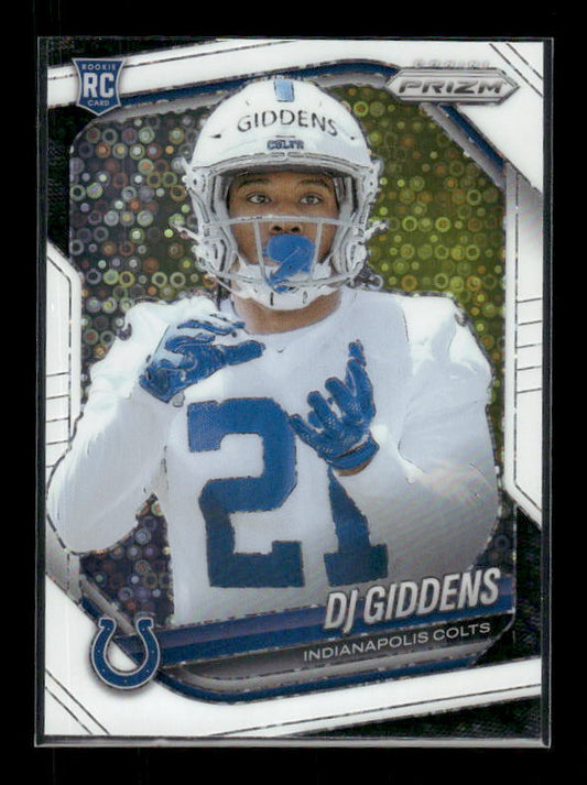 DJ Giddens - 2025 Prizm Football - White Disco - Rookie
