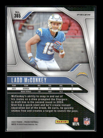 Ladd McConkey - 2024 Prizm Football - Green Wave - Rookie