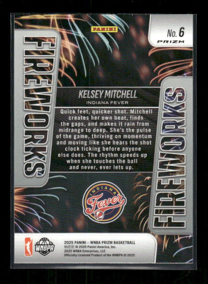 Kelsey Mitchell - 2025 Prizm WNBA - Green Fireworks