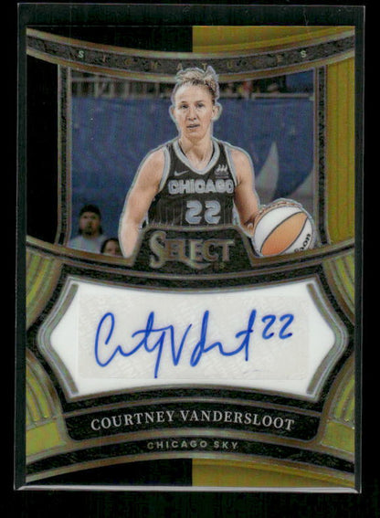 Courtney Vandersloot - 2025 Select WNBA - Black & Gold Prizm Signatures /5 Auto