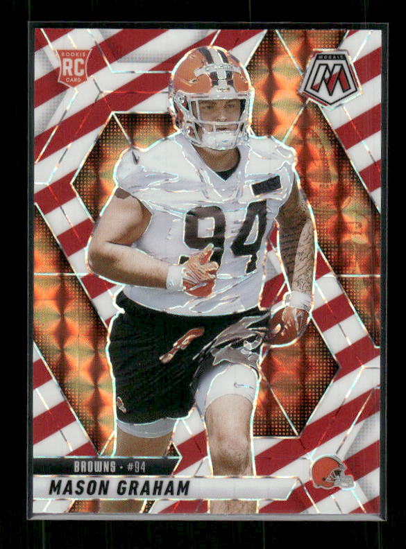 Mason Graham - 2025 Mosaic Football - Red White Stripe - Rookie