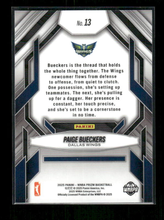 Paige Bueckers - 2025 Prizm WNBA - Fearless - Rookie