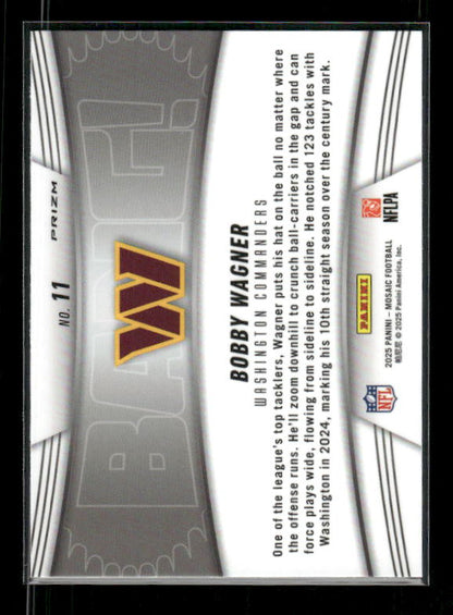 Bobby Wagner - 2025 Mosaic Football - Orange Fluorescent Bang!