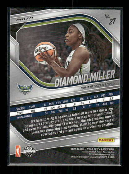 Diamond Miller - 2025 Prizm WNBA - Blue Velocity