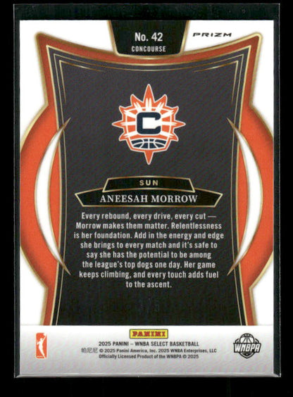 Aneesah Morrow - 2025 Select WNBA - Black & Gold Prizm /5 - Rookie