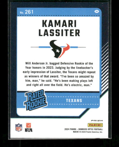 Kamari Lassiter - 2024 Donruss Optic - Purple Scope - Rated Rookie