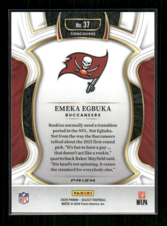 Emeka Egbuka - 2025 Select Football - Black & Red Shock - Rookie