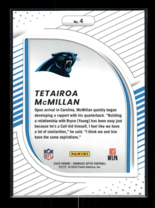 Tetairoa McMillan - 2025 Optic Football - Hidden Potential - Rookie