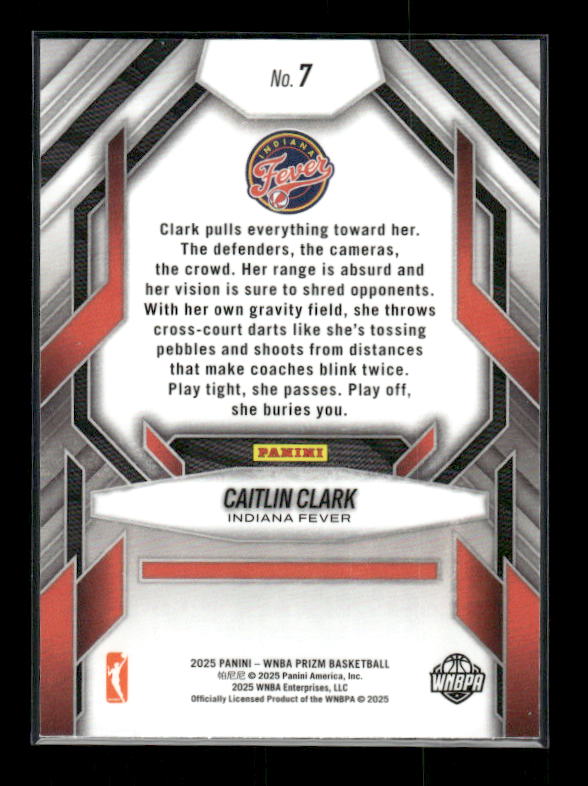 Caitlin Clark - 2025 Prizm WNBA - Fearless