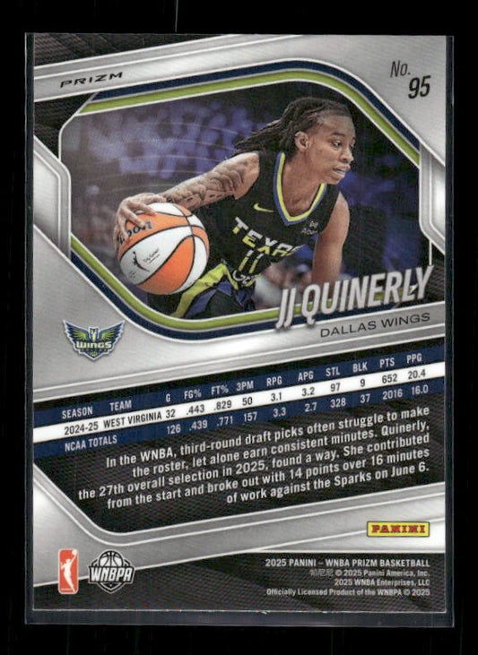JJ Quinerly - 2025 Prizm WNBA - Blue Velocity - Rookie