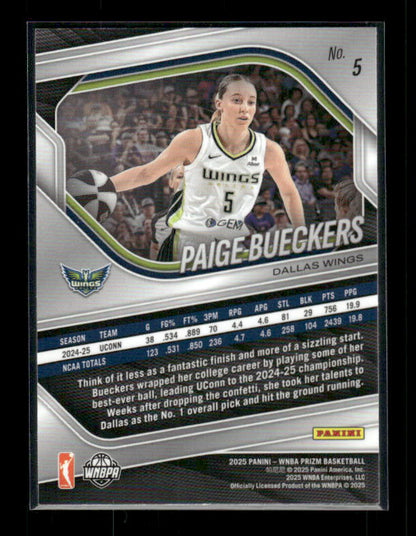 Paige Bueckers - 2025 Prizm WNBA - Rookie