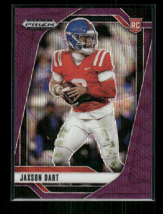 Jaxson Dart - 2025 Prizm Draft Picks Football - Purple Wave - Rookie