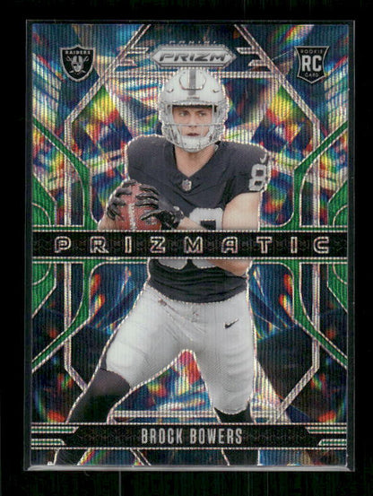 Brock Bowers - 2024 Panini Prizm - Green Wave Prizmatic - Rookie